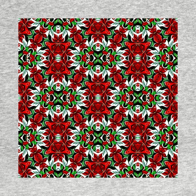 Red and Green Christmas Pattern Number 14 by BubbleMench